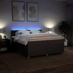vidaXL Sommier à lattes de lit avec matelas Marron foncé 200x200 cm