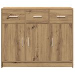 vidaXL Buffet chêne artisanal 91x28x75 cm bois d'ingénierie