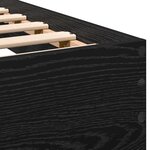 vidaXL Cadre de lit avec tête de lit Chêne noir 100 x 200 cm