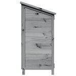 vidaXL Abri de jardin Gris 59 5 x 56 x 113 5 cm Bois d'ingénierie