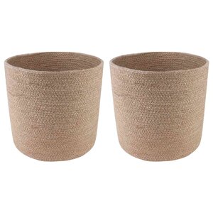 vidaXL Ensemble de Pots à Plantes 2 Pièces Naturel Ø 28 x 28 cm