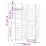 vidaXL Brise-vue 4 Pièces Marron 160 x 180 cm Pin imprégné