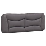 vidaXL Cadre de lit avec tête de lit Gris 140x200 cm Similicuir