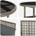 vidaXL Ensemble de Salle à Manger de Jardin 5 Pièces Gris Poly Rattan