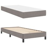 vidaXL Lit à ressorts avec matelas Taupe 90 x 190 cm tissu