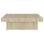 vidaXL Table basse chêne sonoma 90x90x28 cm bois d'ingénierie