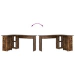 vidaXL Bureau Chêne fumé 142 x 102 x 73 cm Bois d'ingénierie