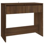 vidaXL Table console chêne marron 89x41x76 5 cm bois d'ingénierie