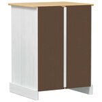 vidaXL Cabinet HiFi Blanc 60 x 50 x 82 cm Pin massif