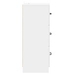 vidaXL Armoire à tiroirs Blanc brillant 33 x 34 5 x 87 cm