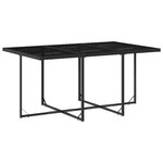 vidaXL Ensemble à manger de jardin coussins 7Pièces Noir Résine tressée