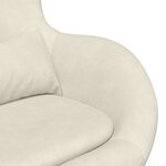 Fauteuil œuf vidaXL Velours Crème
