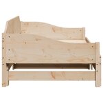 vidaXL Lit de jour et lit gigogne sans matelas 80x200 cm bois massif
