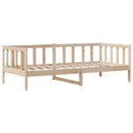 vidaXL Lit de jour avec tiroirs sans matelas 90x190 cm bois massif