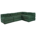 vidaXL Unité de canapé modulaire 4 Pièces Vert Tissu