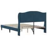 vidaXL Cadre de lit avec tête de lit Bleu 140 x 190 cm Velours