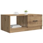 vidaXL Table basse Chêne artisanal 90 x 50 x 37 cm Bois d'ingénierie