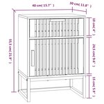 vidaXL Tables de chevet 2 Pièces noir 40x30x55 5cm bois ingénierie et fer