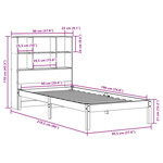 vidaXL Lit bibliothèque sans matelas 90x190 cm bois de pin massif