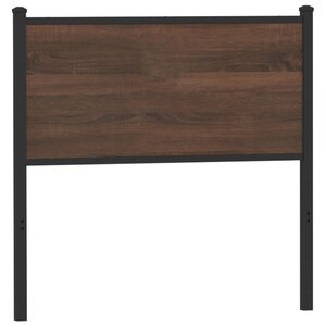 vidaXL Tête de lit chêne marron 75 cm bois d'ingénierie et acier