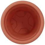 vidaXL Pot à fleurs rond 24 Pièces Rouge brique Ø 26 x 21 5 cm Plastique