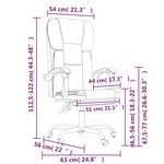 vidaXL Fauteuil inclinable de bureau Gris foncé Tissu
