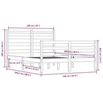 vidaXL Cadre de lit Bois de pin massif 160x200 cm