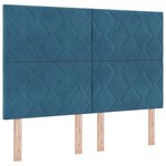 vidaXL Tête de lit en velours bleu marine design en diamant - 140 cm
