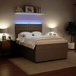 vidaXL Sommier à lattes de lit et matelas Gris clair 160x200cm Velours