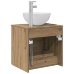 vidaXL Meuble lavabo mural Chêne artisanal 49 5 x 35 x 63 cm