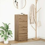 vidaXL Buffet chêne artisanal 37 5x35x99 cm bois d'ingénierie