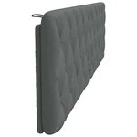 vidaXL Coussin de tête de lit gris foncé 200 cm tissu