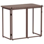 VidaXL Table de jardin pliante marron 90 x 51 x 75 cm polyrotin