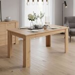 Table à manger extensible 120x80 chêne artisan 6 pl