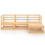 Salon de jardin meuble d'extérieur ensemble de mobilier 4 pièces bois de pin massif 02_0016230