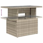 vidaXL Salon de jardin avec coussins 7 Pièces gris clair résine tressée