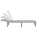 vidaXL Chaise longue réglable en hauteur à 4 positions polypropylène