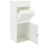vidaXL Boîte de dépôt de colis Blanc 41 x 38 x 103 cm Acier