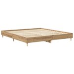 vidaXL Cadre de lit sans matelas chêne artisanal 200x200 cm
