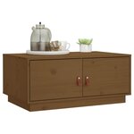 vidaXL Table basse Marron miel 80x50x35 cm Bois massif de pin