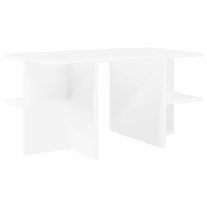vidaXL Table basse Blanc 87 x 50 x 45 cm Bois d’ingénierie