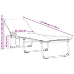 vidaXL Chaise longue pliable vert foncé tissu