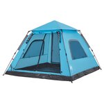 vidaXL Tente de camping à dôme 5 personnes bleu libération rapide