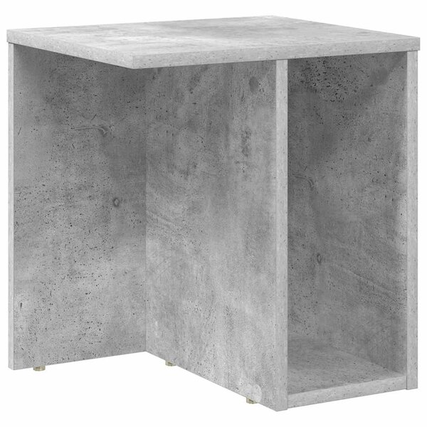 vidaXL Table d'appoint Gris béton 37 x 32 x 40 cm Bois d'ingénierie