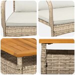 vidaXL Ensemble de jardin avec coussin acier