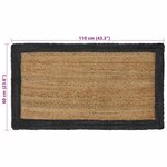 vidaXL Tapis de surface Gris foncé 60 x 110 cm Jute
