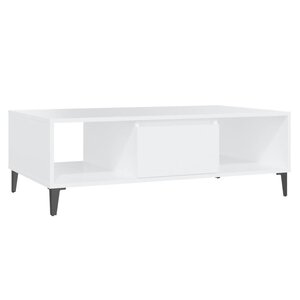 vidaXL Table basse blanc 103 5x60x35 cm bois d'ingénierie