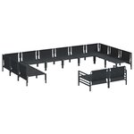 vidaXL Ensemble de canapé de jardin 12 Pièces Anthracite Acier