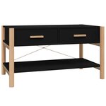 vidaXL Table basse Noir 82x48x45 cm Bois d'ingénierie