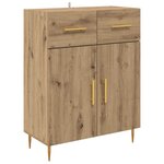 vidaXL Buffet Chêne artisanal 69 5 x 34 x 90 cm Bois d'ingénierie